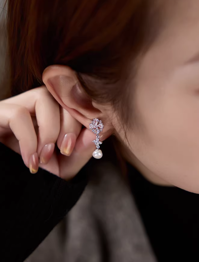 Pearl Essence Modern Earrings