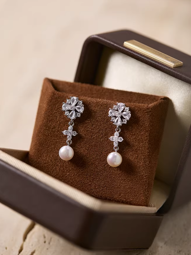 Pearl Essence Modern Earrings