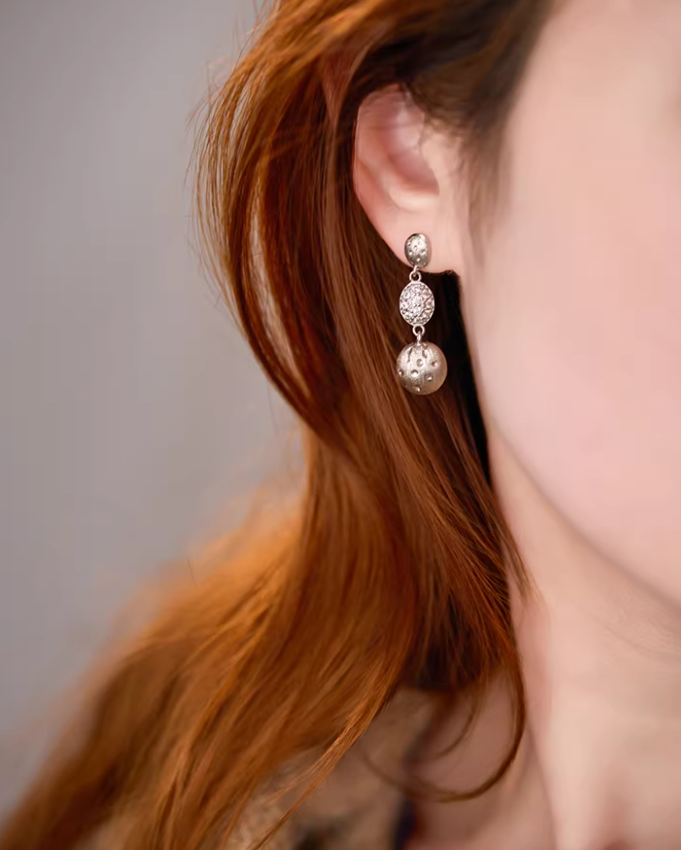 Geometric Grace Drop Earrings