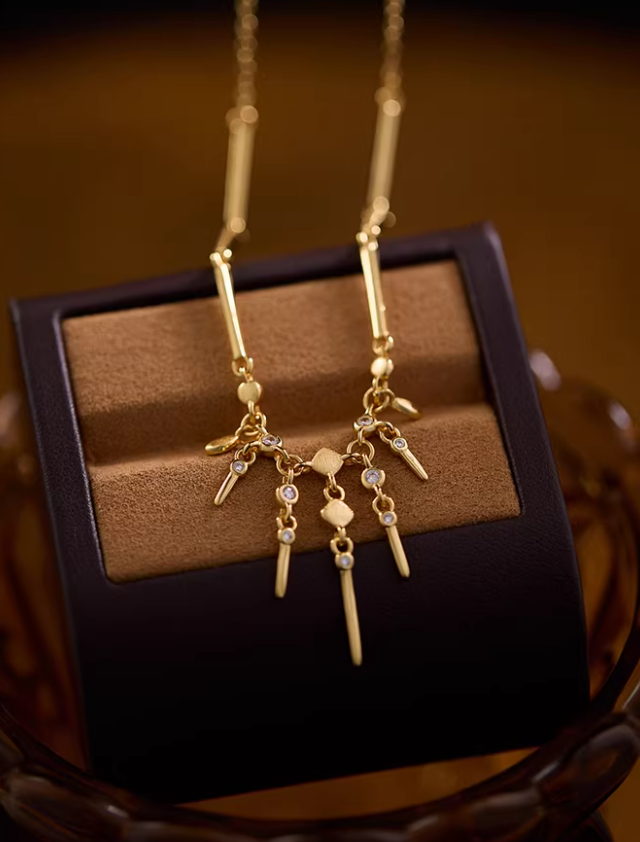 Retro Luxe Minimal Necklace