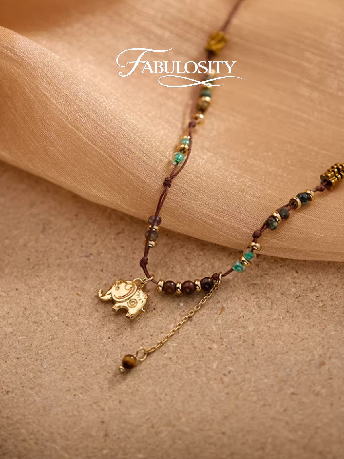 Tiger Eye Ethnic Fusion Necklace