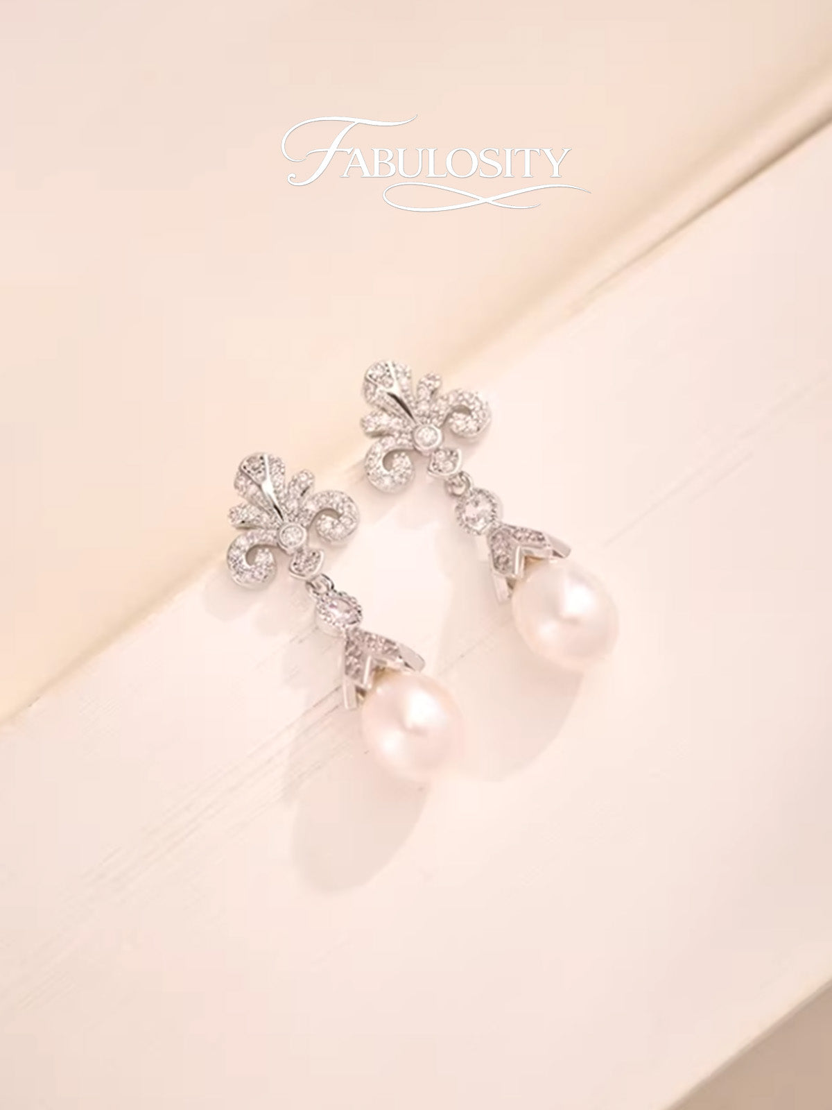 French Elegance Natural Pearl Dangle Earrings