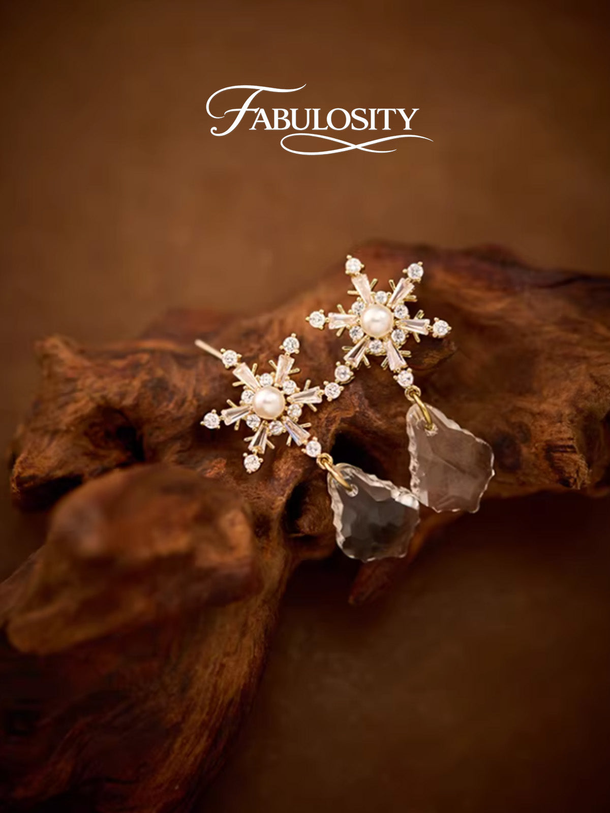 Snowfall Pearl Tassel Statement Earrings